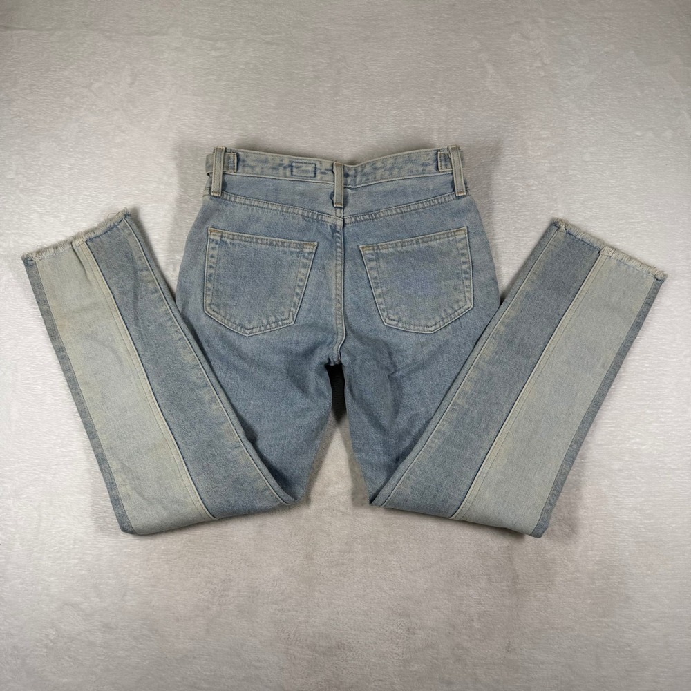 AG Adriano‎ Goldschmied The Isabelle Panelled High Rise Straight Crop Jeans 25